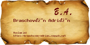 Braschován Adrián névjegykártya