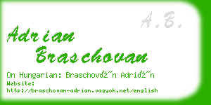 adrian braschovan business card